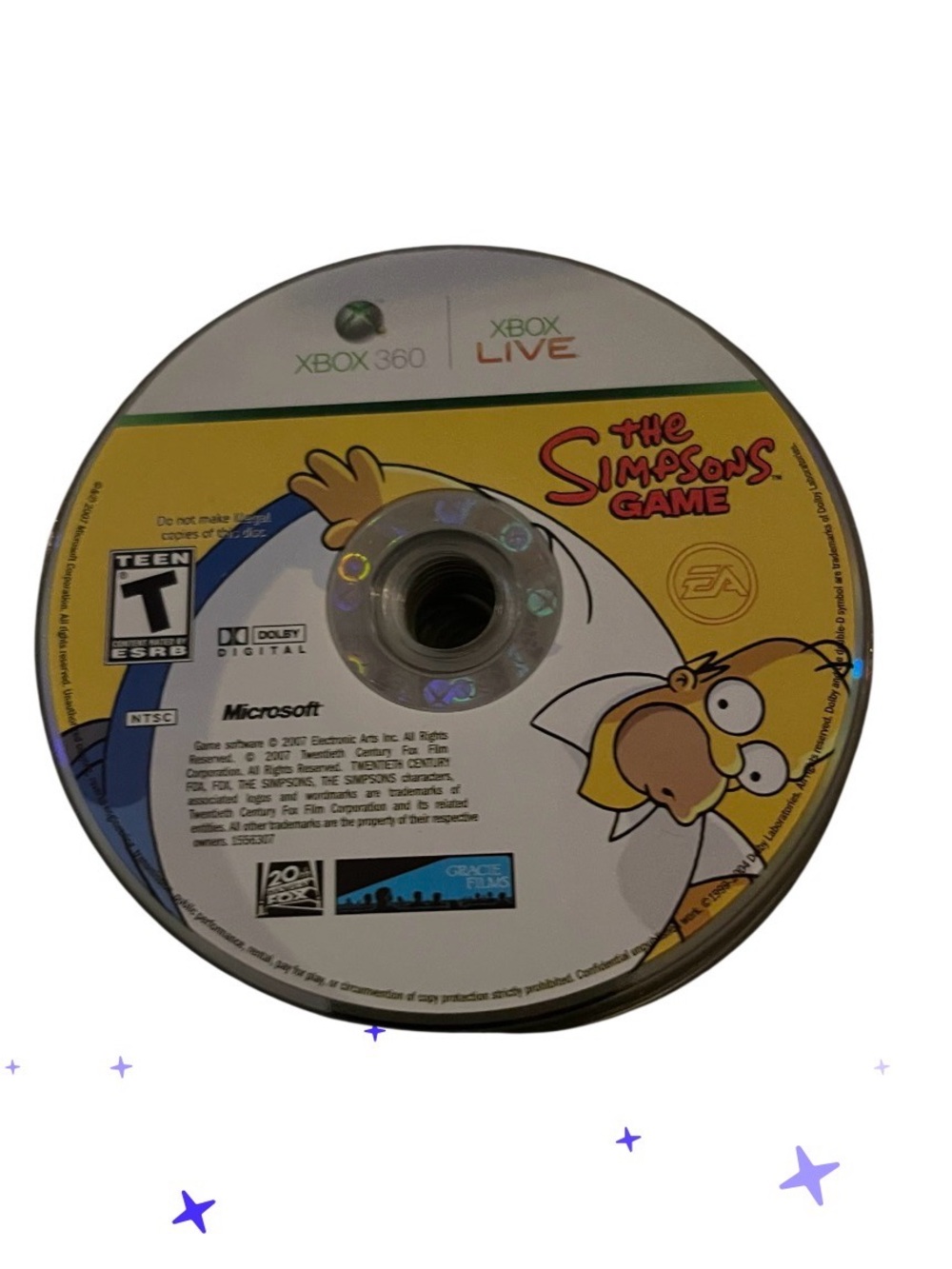 The Simpsons Game for Xbox 360 2007 disc only